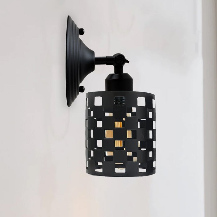 Black Modern Industrial Adjustable Arm Wall Light Fixtures~1237