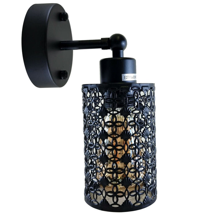 Black Modern Industrial Adjustable Arm Wall Light Fixtures~1237