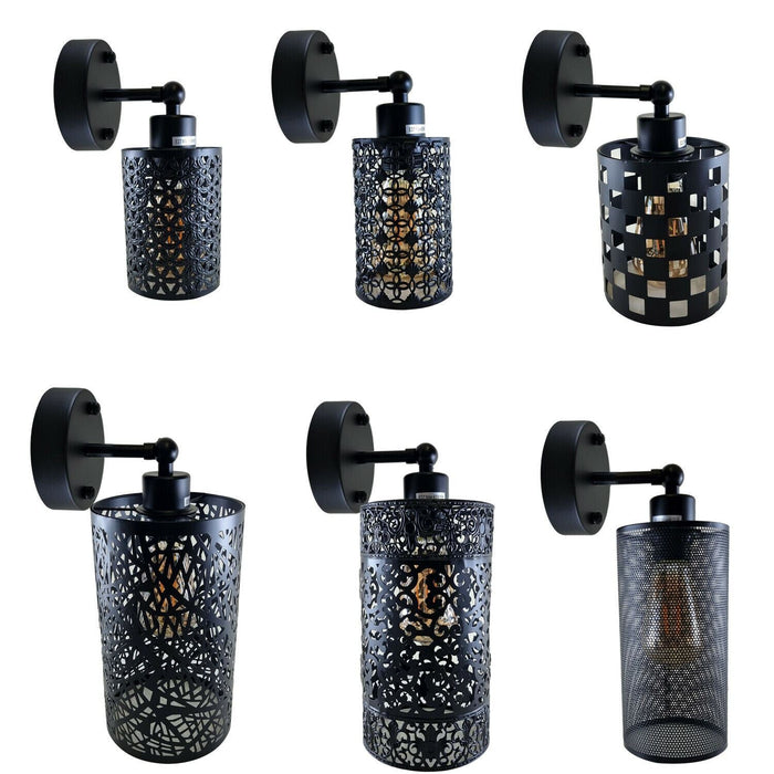 Black Modern Industrial Adjustable Arm Wall Light Fixtures~1237