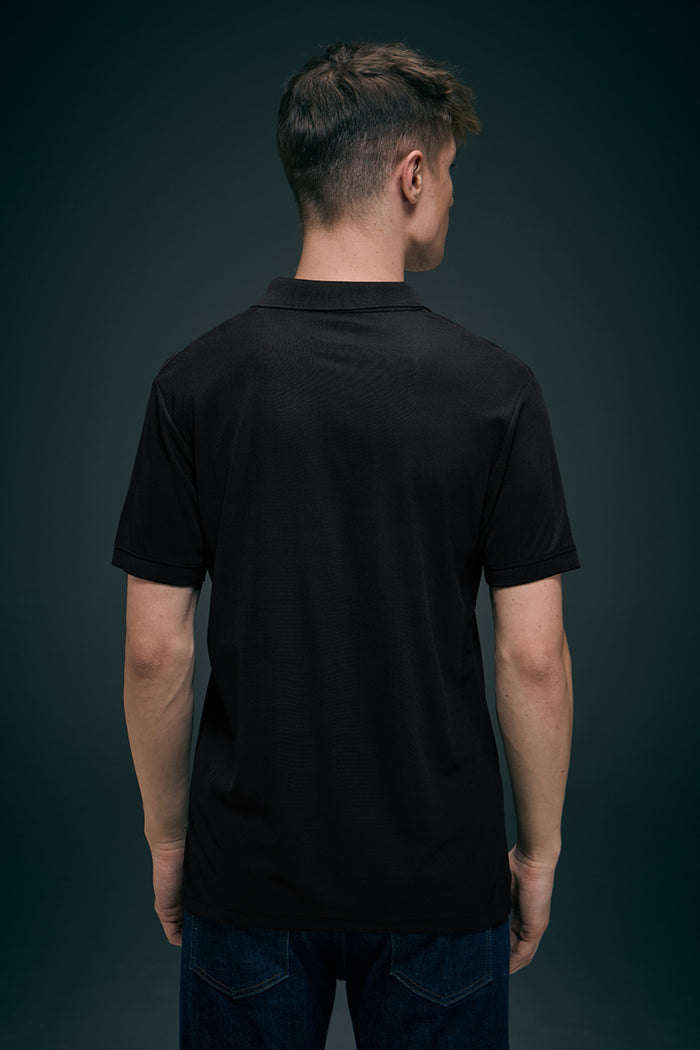 Black Smart Tech Pocket + Polo T-shirts Maxzone Clothing