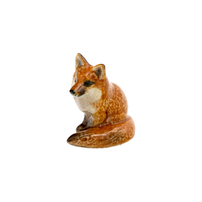 "Brush" Red Fox Porcelain Miniature