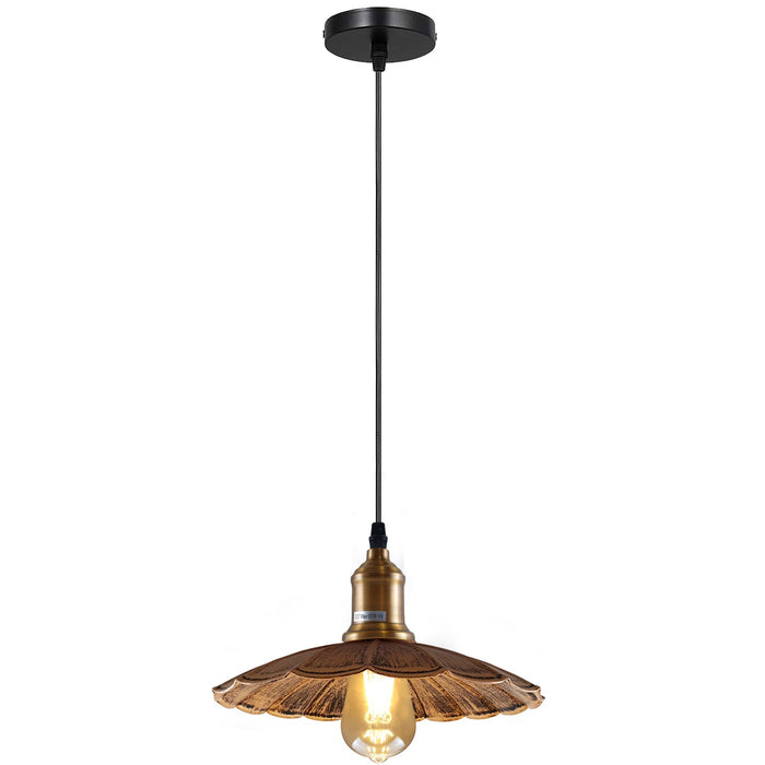 Brushed Copper Wavy Metal Ceiling Pendant Light~1484