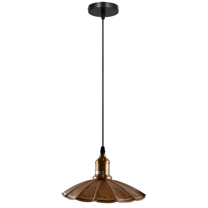 Brushed Copper Wavy Metal Ceiling Pendant Light~1484