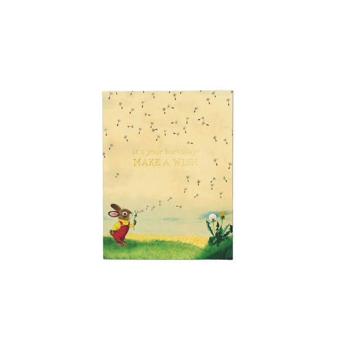 Bunny and Dandelion Birthday Card