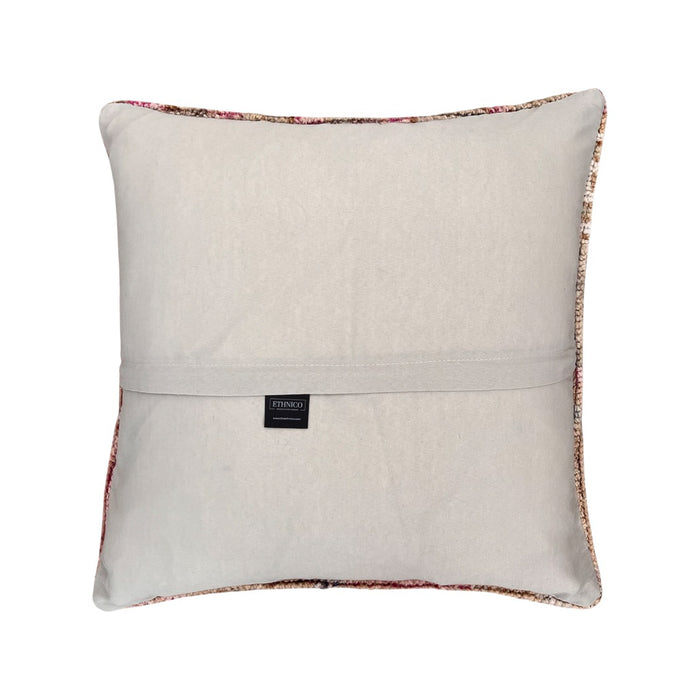 Handmade traditional Turkish oushak pillow cover made with vintage rugs 20x20 pastel
