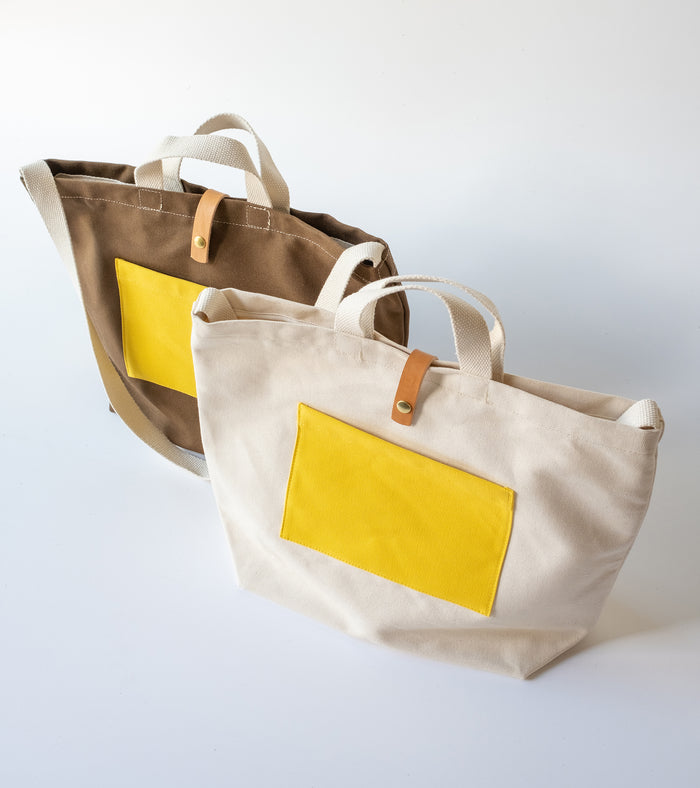 Canvas Shopper Bag Medium Brown