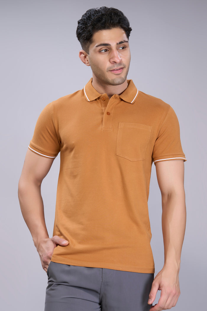 Caramel - Identity Pocket Polo