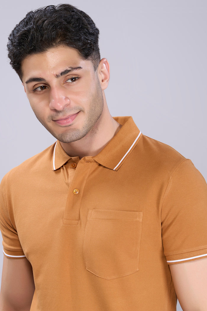 Caramel - Identity Pocket Polo