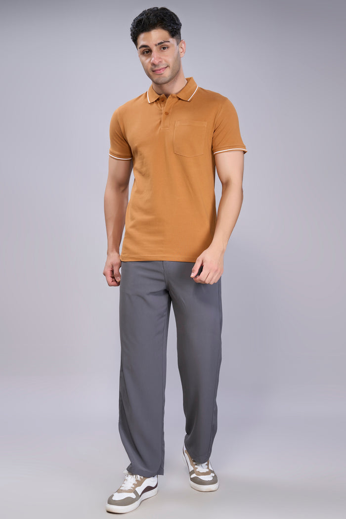 Caramel - Identity Pocket Polo