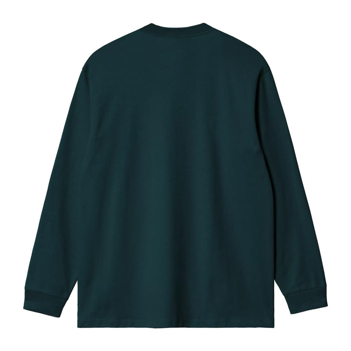 Carhartt WIP American Script Longsleeve Deep Lagoon