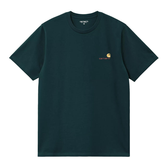Carhartt WIP American Script T-Shirt Deep Lagoon
