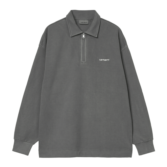 Carhartt WIP Pique Script Sweat Sleeve Black/White Garment Dyed