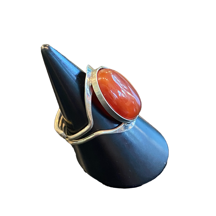 Carnelian Modern Ring