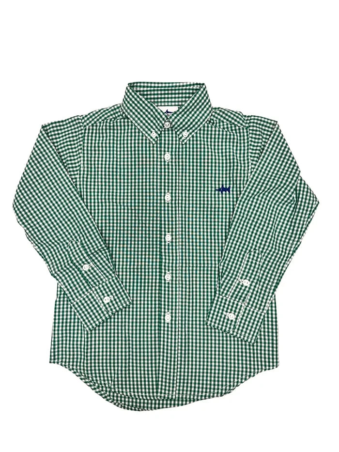 Carter Oxford Boys Shirt Green