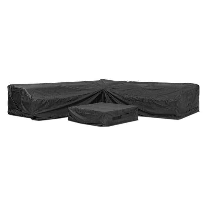 Celenza Modular Full-Corner Sectional Set with Coffee Table - Protective Cover | Black
