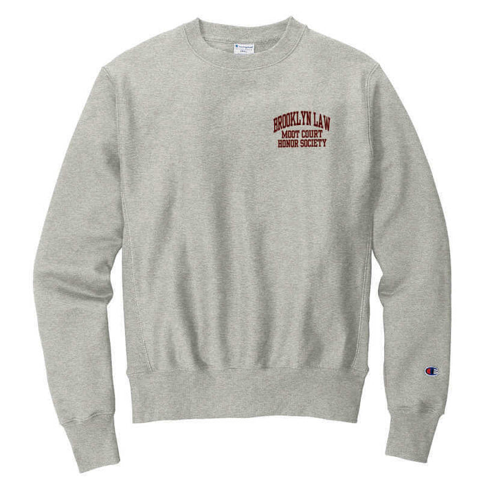 Champion Crewneck Sweatshirt, Left Chest Design - Brooklyn Law School Company Store