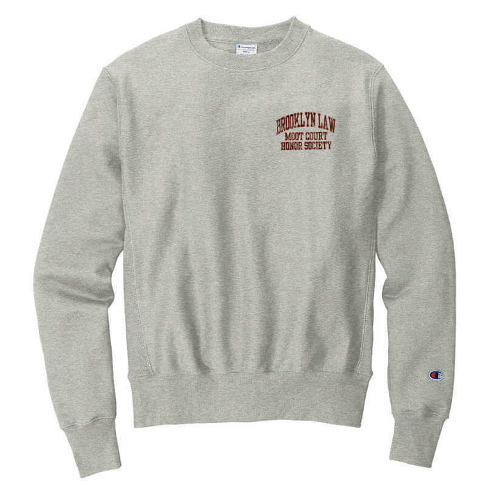 Champion Crewneck Sweatshirt, Left Chest Design - Brooklyn Law School Company Store