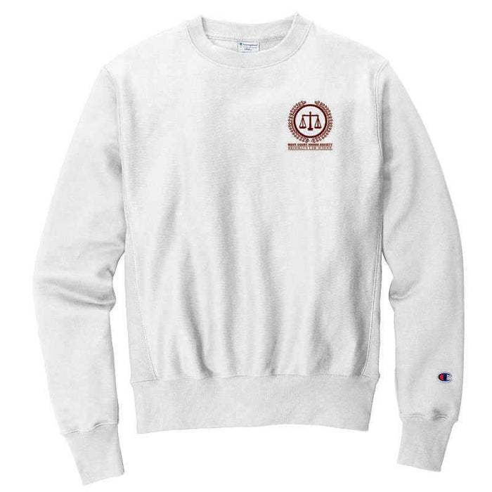 Champion Crewneck Sweatshirt, Left Chest Design - Brooklyn Law School Company Store