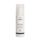 Bottle of CLEAR CELL salicylic gel cleanser | IMAGE Skincare with white and blue labeling, featuring 2% salicylic acid for clarifying skincare use.