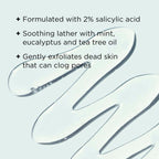 CLEAR CELL salicylic gel cleanser | IMAGE Skincare benefits include 2% salicylic acid, soothing lather with mint, eucalyptus, tea tree oil, and gentle exfoliation of dead skin that clogs pores.