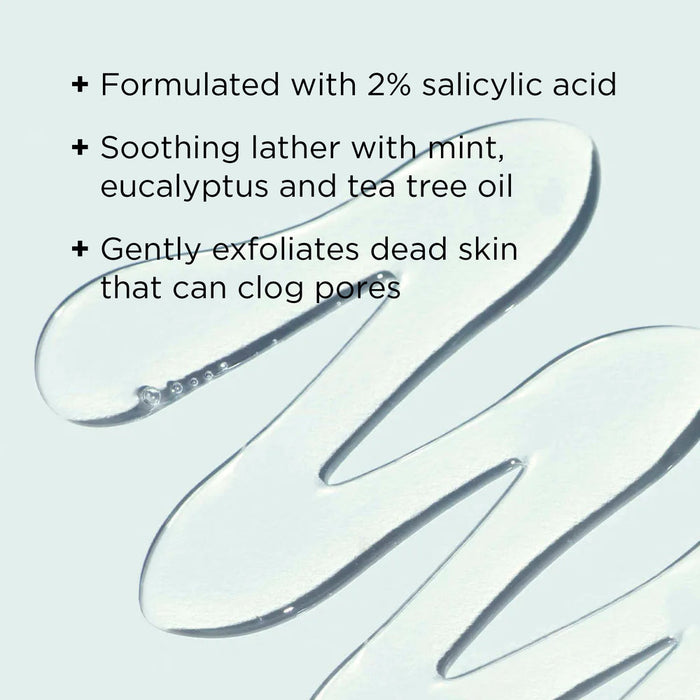 CLEAR CELL salicylic gel cleanser | IMAGE Skincare benefits include 2% salicylic acid, soothing lather with mint, eucalyptus, tea tree oil, and gentle exfoliation of dead skin that clogs pores.