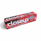 Closeup Deep Action Red Hot Toothpaste 125g with spicy cinnamon flavor and deep cleaning action