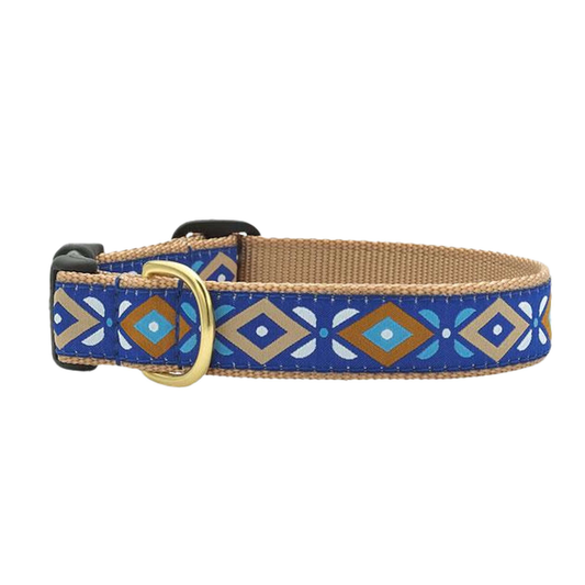 AZTEC-BLUE-DOG-COLLAR