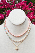 Cora Pastel Shell & Pearl Necklace