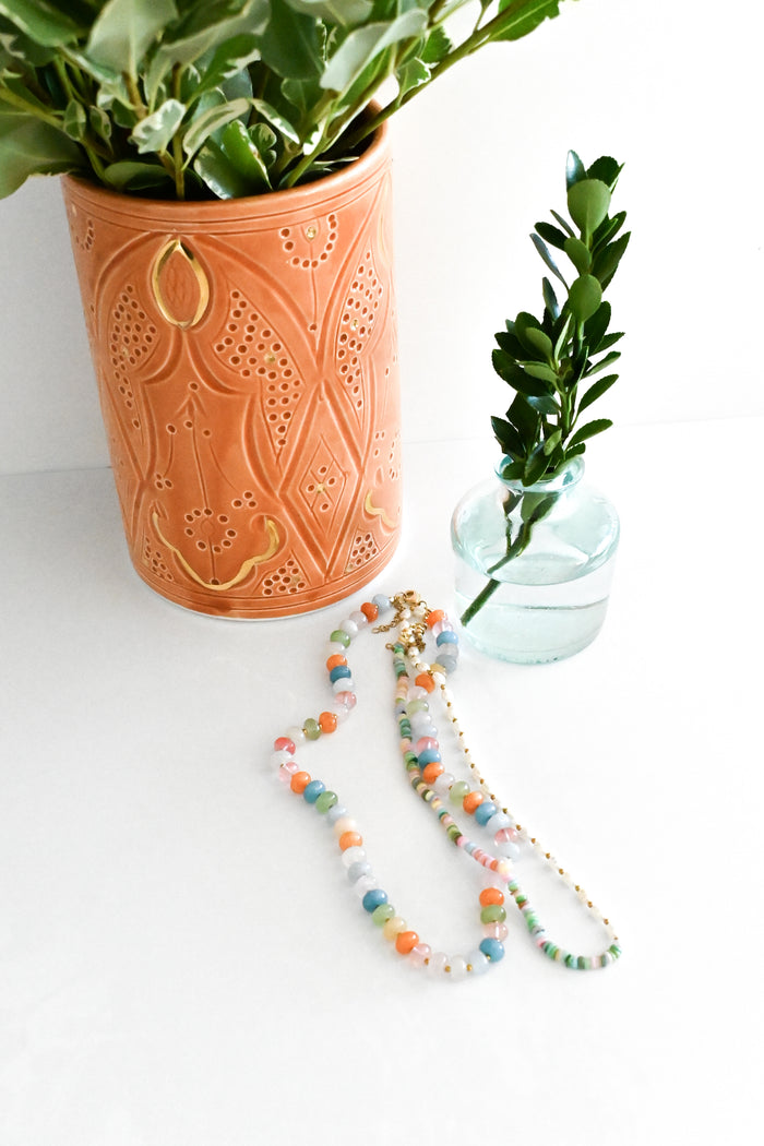 Cora Pastel Shell & Pearl Necklace