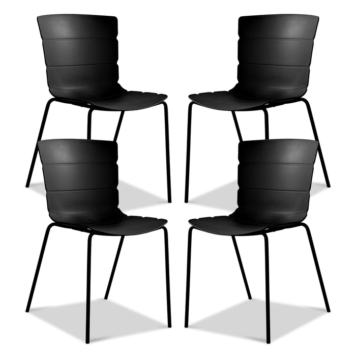 Corfu Dining Chair | Black | Set of 4