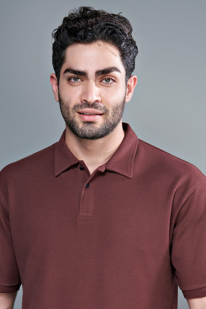 Crafted Polo - Hot Brown  Maxzone Clothing M