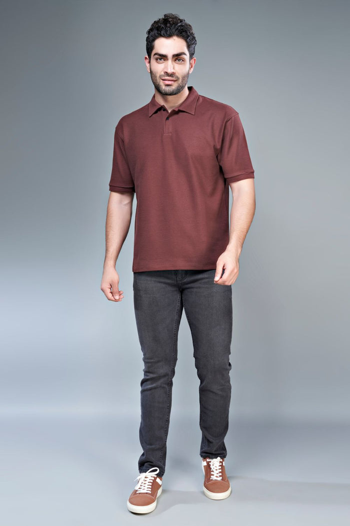 Crafted Polo - Hot Brown  Maxzone Clothing