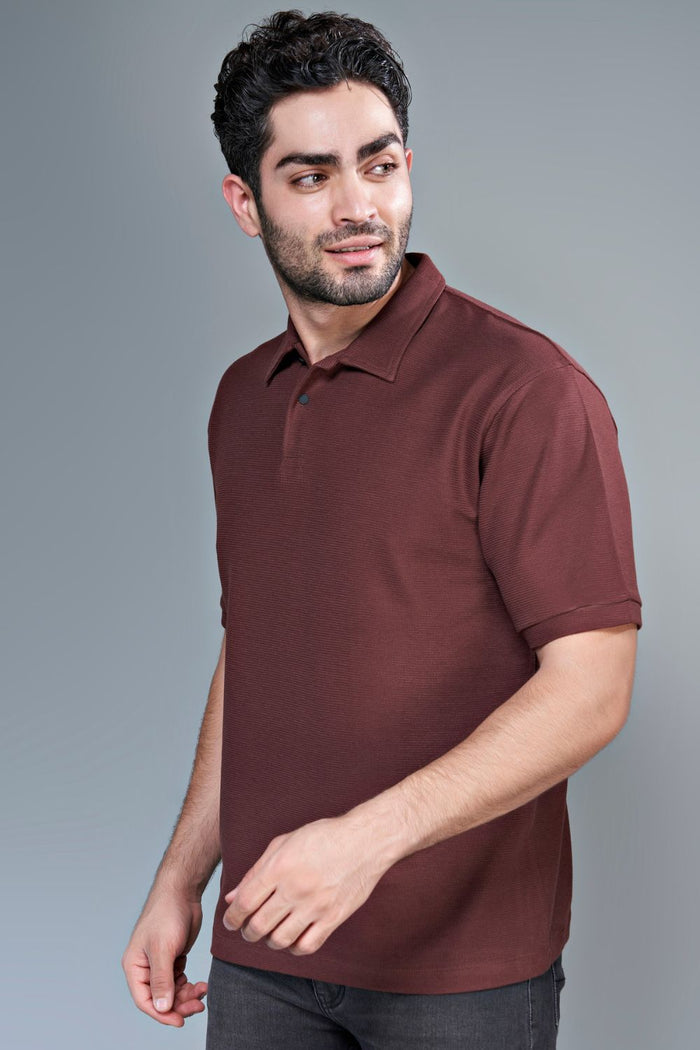 Crafted Polo - Hot Brown  Maxzone Clothing