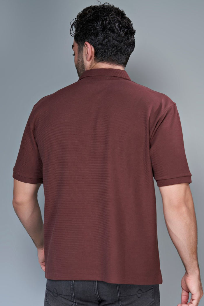 Crafted Polo - Hot Brown  Maxzone Clothing