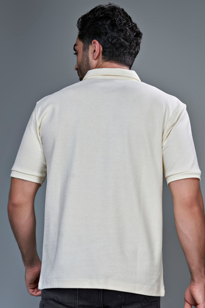 Crafted Polo - Powder White  Maxzone Clothing
