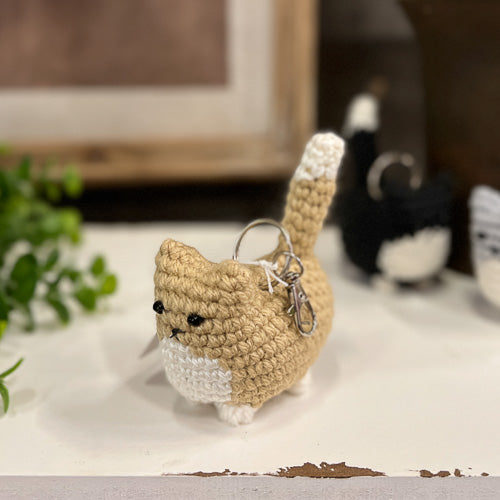 Crochet Cat Key Chain