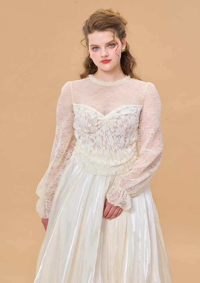 Curve & Plus White Butterfly Flora Skirt