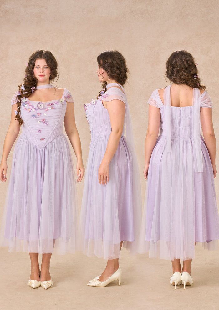 Curve&Plus Ode to Purple Iris Dress