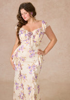 Curve&Plus Purple Iris Swayed by Wind Dress