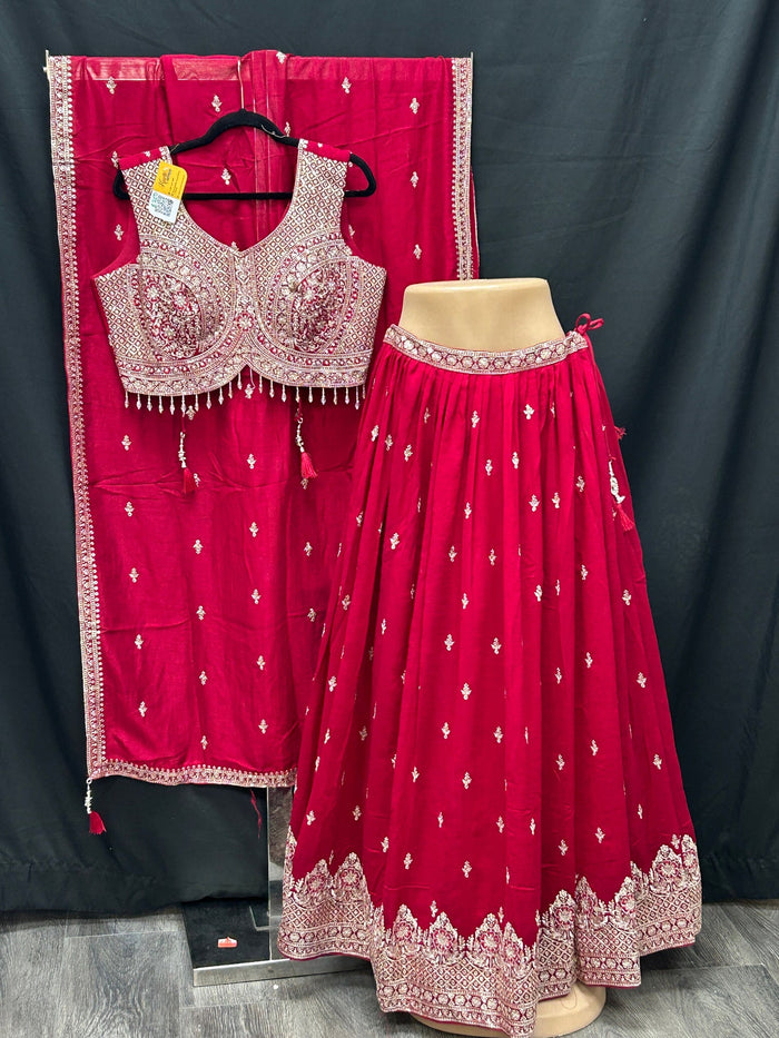 Dark pink lehenga Choli set