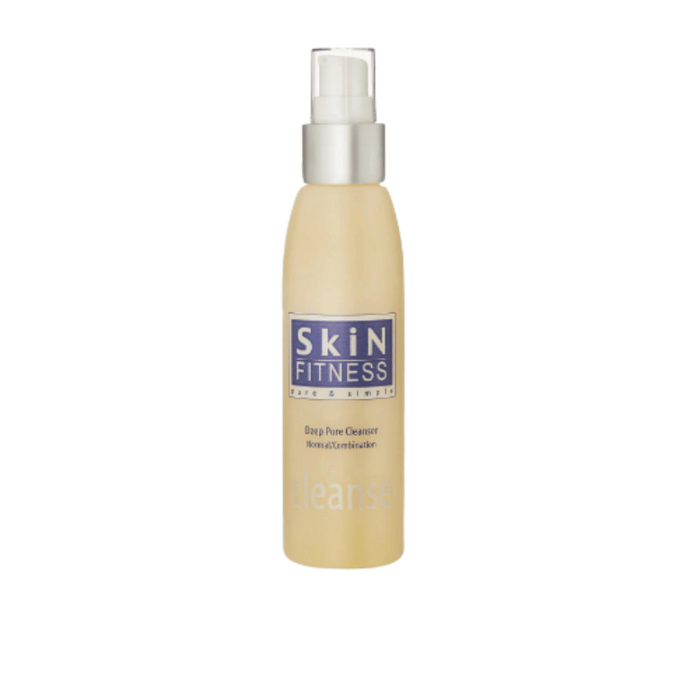 Bottle of Deep Pore Cleanser Normal/Combination Skin | Skin Fitness Therapy with a pump dispenser, designed for skincare and body care routines.