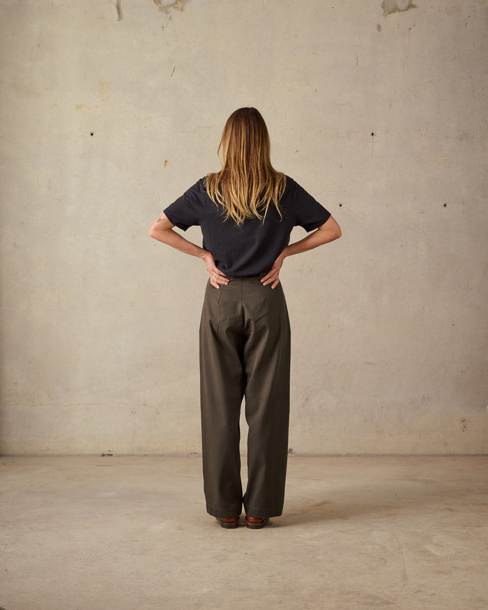 Double Pleated Twill Pants