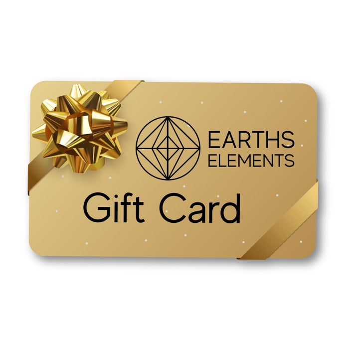 Earths Elements gift card - gold with bow