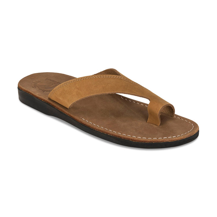 Echo - Modern Minimalist Toe Loop Sandal | Tan Nubuck