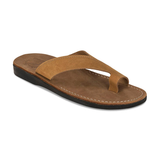 Echo - Modern Minimalist Toe Loop Sandal | Tan Nubuck