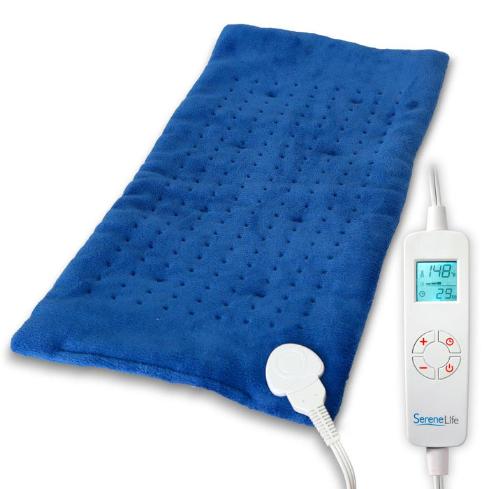 Electric Heating Pad Pain Relief, Quick Heat, Soft Coral Fleece, 24"x12"