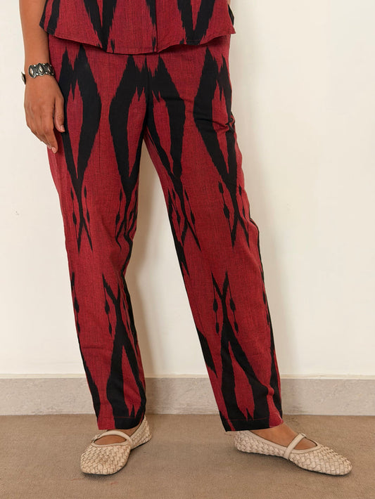 Elements Bonfire Straight Cut Ikat Pants - Brick