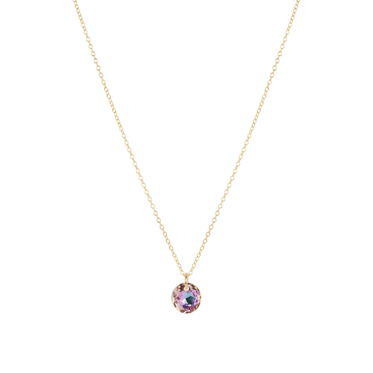 Enewton Reflections Pink Amethyst Crystal Birthstone Necklace – 14kt Gold-Filled