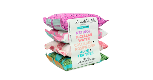 Facial Cleansing Wipes (4x30pc) - assorted floral