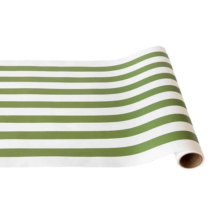 Moss Classic Stripe Table Runner